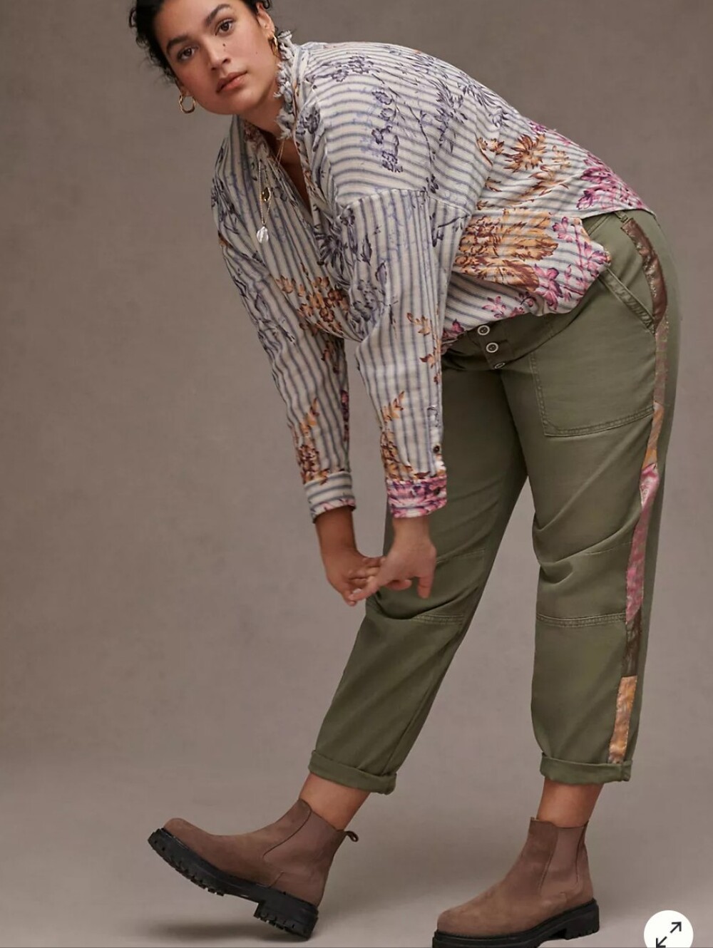 Pilcro The Wanderer Side-Striped Utility Pants 18W - Picture 5 of 16